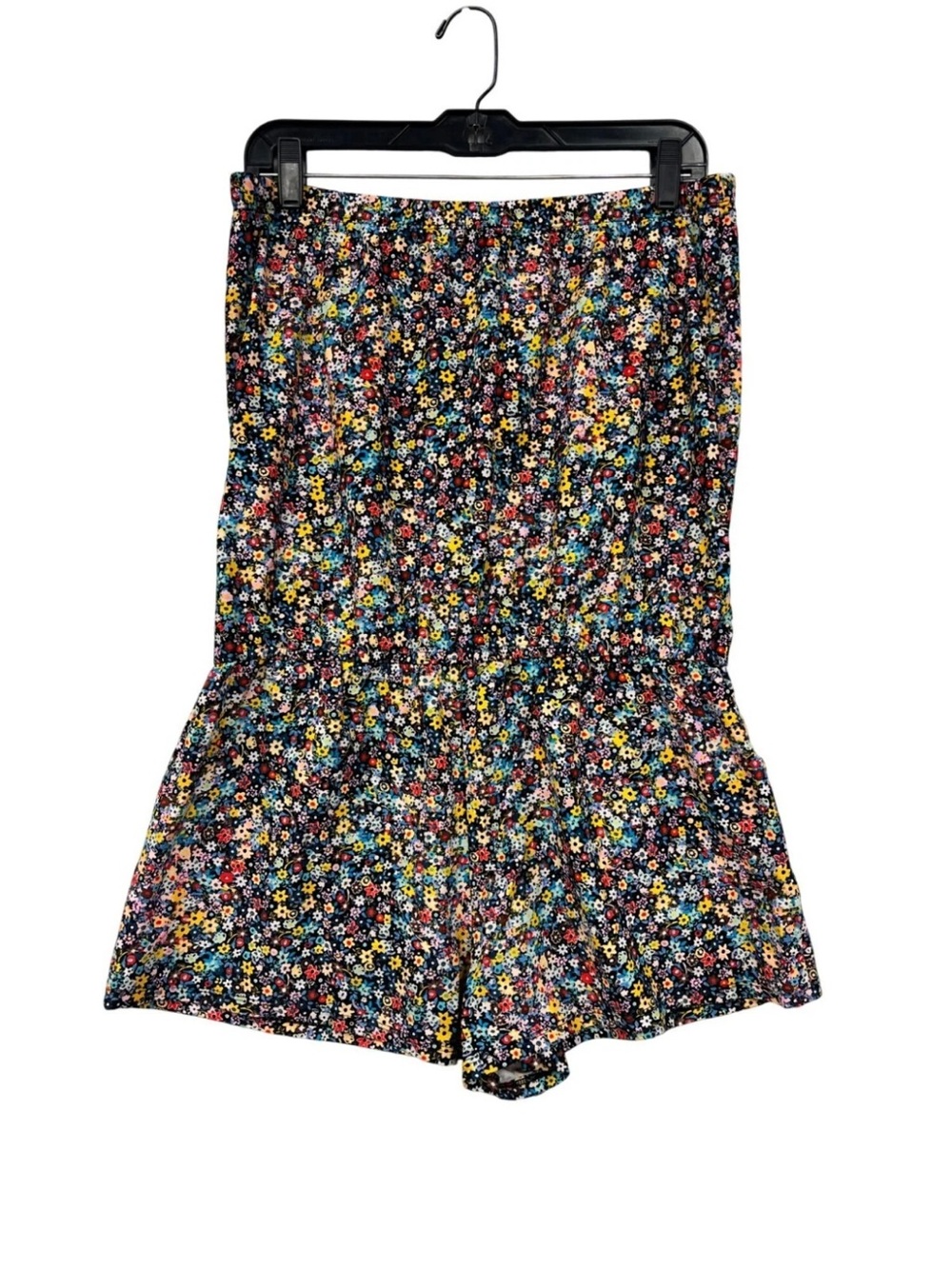 Shoshanna Floral Bandeau Swim Romper in Black Multicolor - Picture 10 of 12